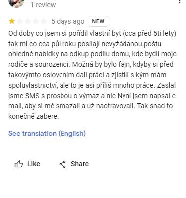 negativní zkušenost s MI Estate a Mamaxim Ponomarenko (google)