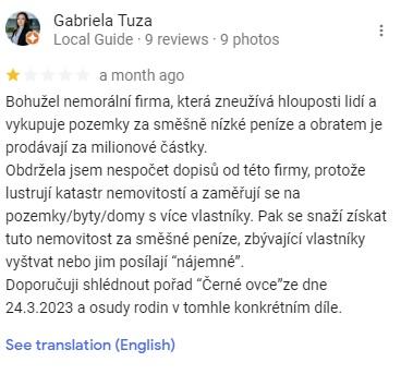 negativní zkušenost s MI Estate a Mamaxim Ponomarenko (google)