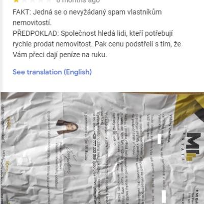 negativní zkušenost s MI Estate a Mamaxim Ponomarenko (google)