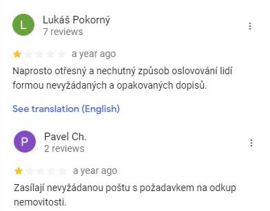 negativní zkušenost s MI Estate a Mamaxim Ponomarenko (google)