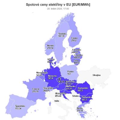 Evropské země: Srovnání spotových cen elektřiny, počtu jaderných elektráren a průměrných mezd