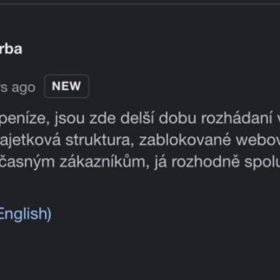 recenze dalšího věřitele na Google